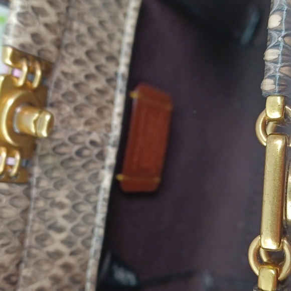 Coach Troupe Tote 16 In Signature Canvas With Snakeskin Detail - Picture 13 of 15